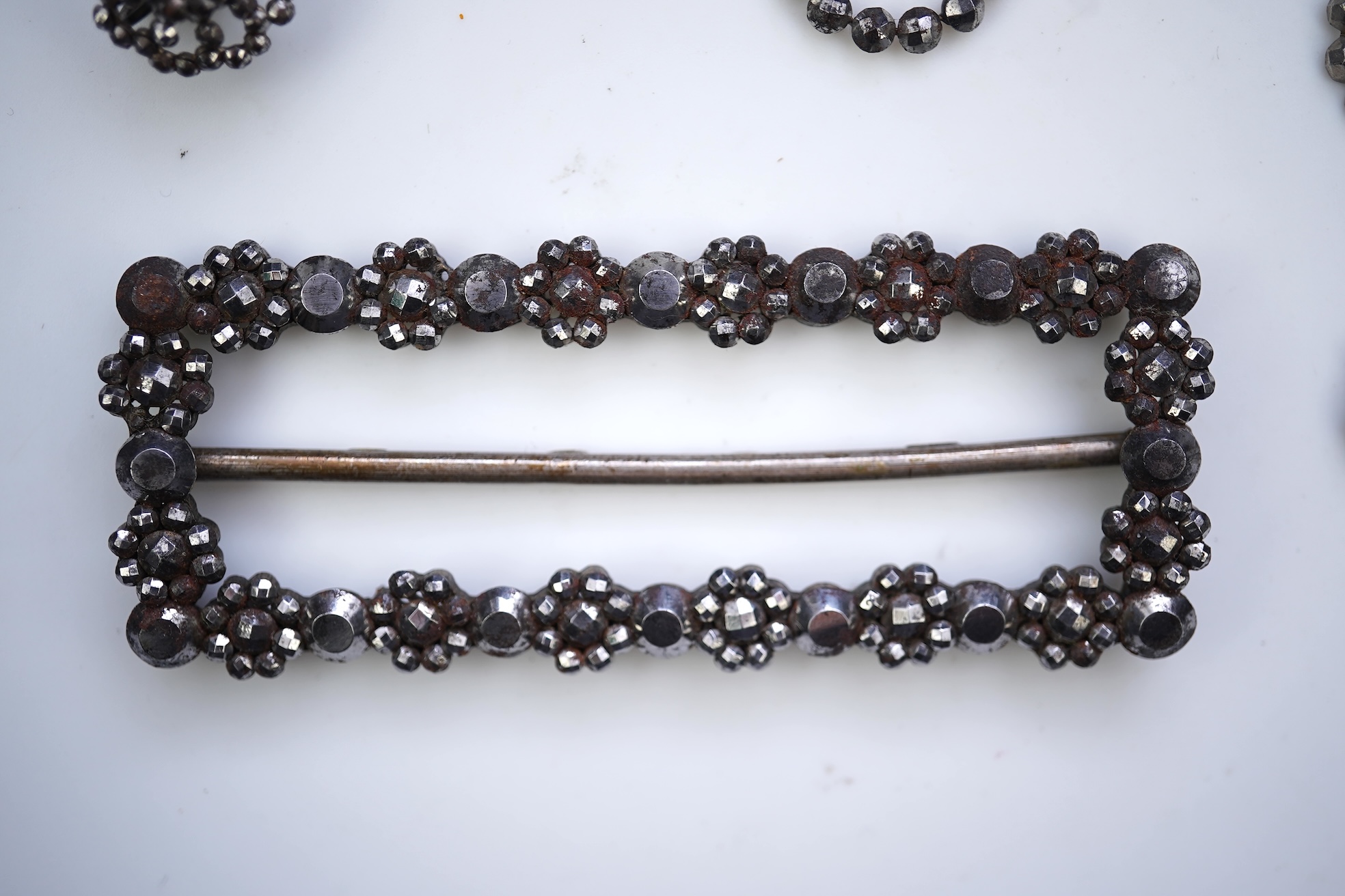 A group of cut steel jewels, 19th century
